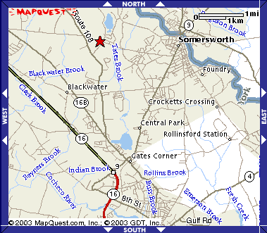 Map to Somersworth Dance location